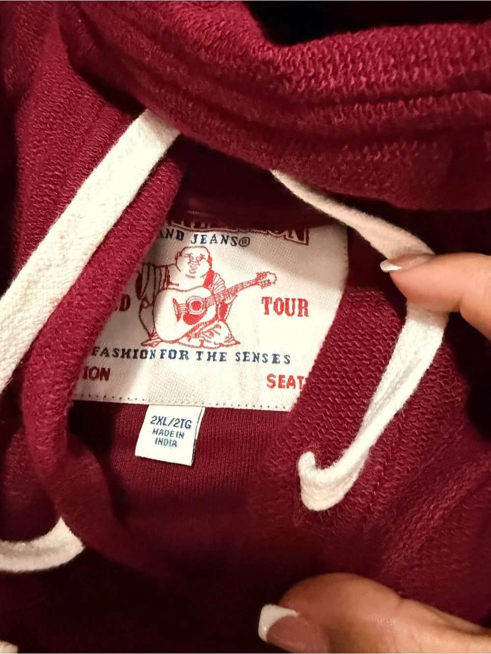 True Religion Berry Graphic Pullover Hoodie